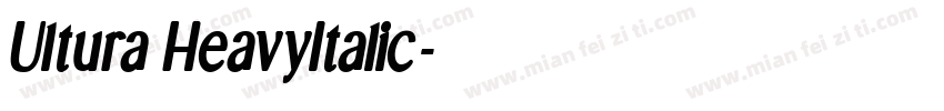 Ultura HeavyItalic字体转换